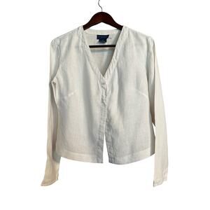 My Clothes White Linen Jacket Size 8 Medium